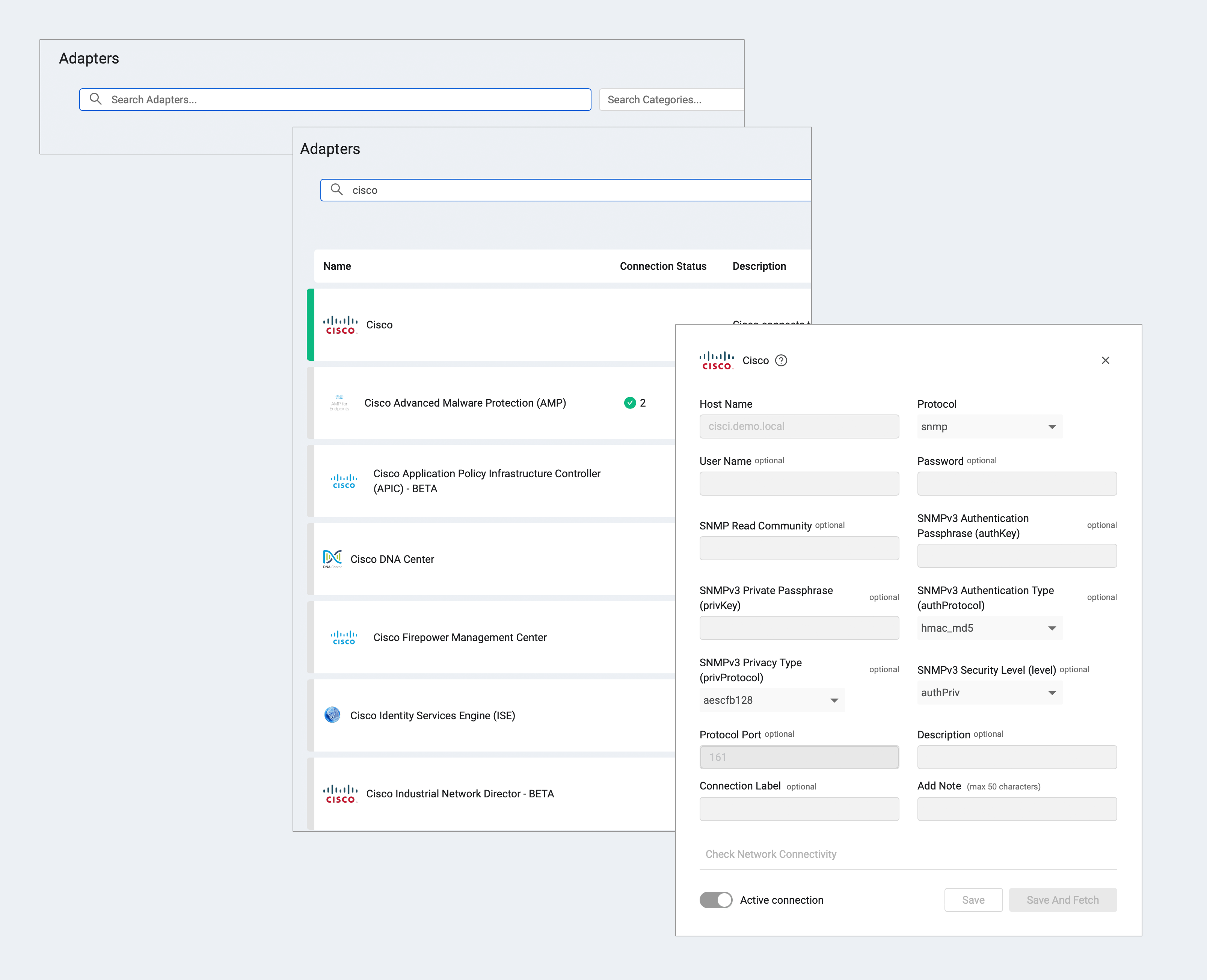 Hinzufügen eines Adapters